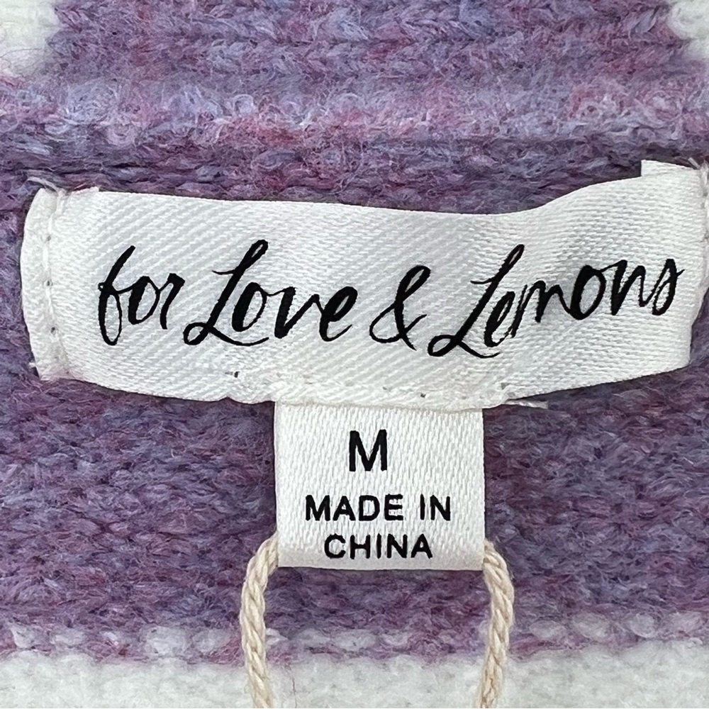 For Love and Lemons Maud Cropped Sweater Vest in Purple NWT size Medium - Picture 7 of 9